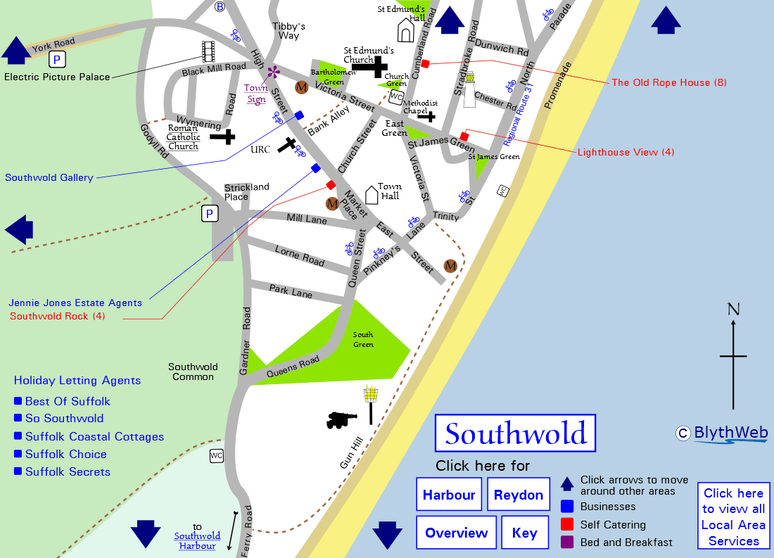 Southwold Town Map (south)